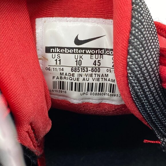 Nike Red/White Leather Sneakers | Athletic Style Size 11 main image 6